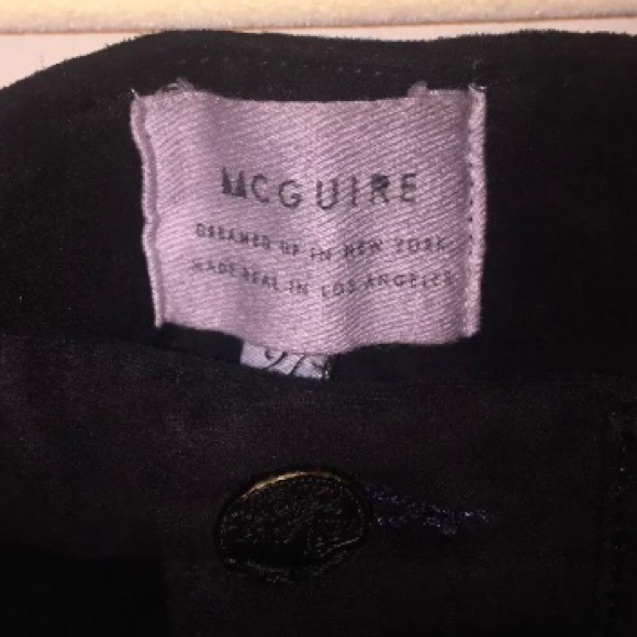 McGuire Denim Newton Faux Suede Black Skinny Jeans - Picture 4 of 7